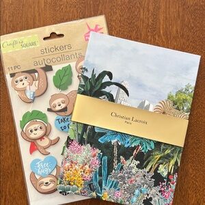 Christian Lacroix Paris Notebook with Sloth Stickers